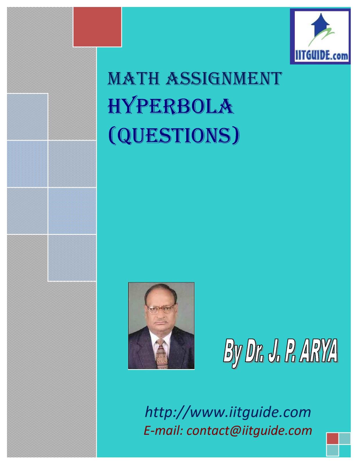 IIT JEE Main Advanced Math Problems - Hyperbola